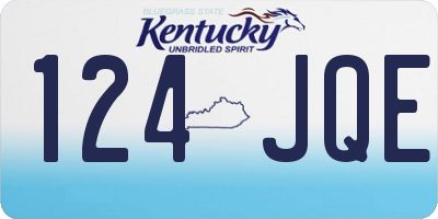 KY license plate 124JQE