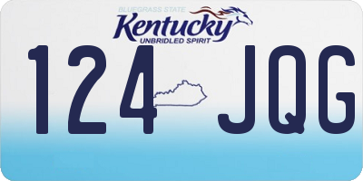 KY license plate 124JQG