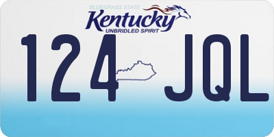 KY license plate 124JQL