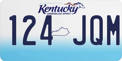 KY license plate 124JQM