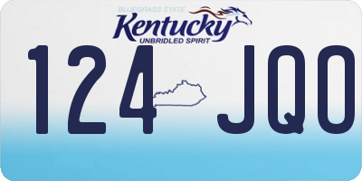 KY license plate 124JQO