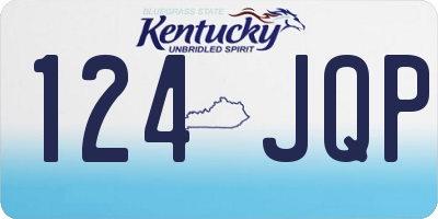 KY license plate 124JQP