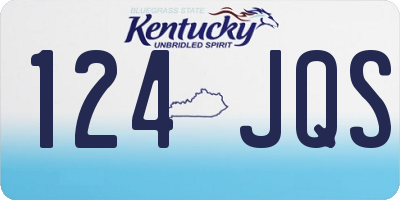 KY license plate 124JQS