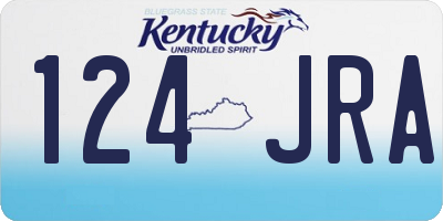 KY license plate 124JRA