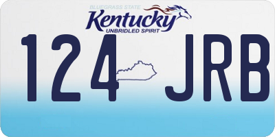 KY license plate 124JRB