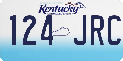 KY license plate 124JRC
