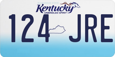 KY license plate 124JRE