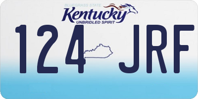 KY license plate 124JRF