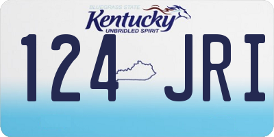 KY license plate 124JRI