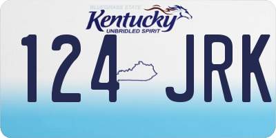 KY license plate 124JRK