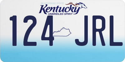 KY license plate 124JRL