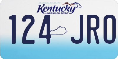 KY license plate 124JRO