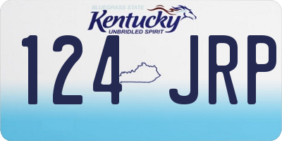 KY license plate 124JRP