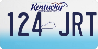 KY license plate 124JRT