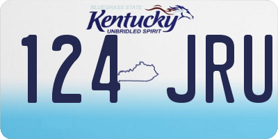 KY license plate 124JRU