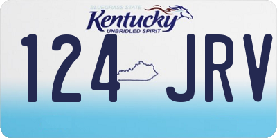 KY license plate 124JRV