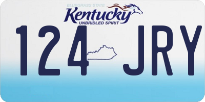 KY license plate 124JRY