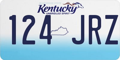 KY license plate 124JRZ