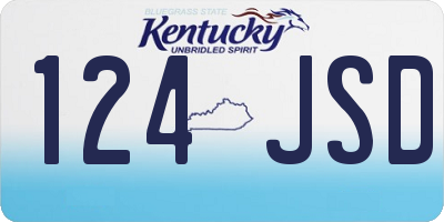 KY license plate 124JSD