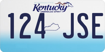 KY license plate 124JSE