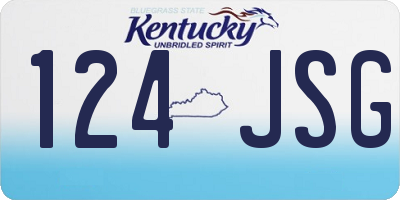 KY license plate 124JSG