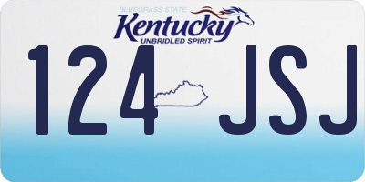 KY license plate 124JSJ
