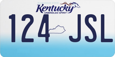 KY license plate 124JSL