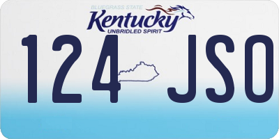 KY license plate 124JSO