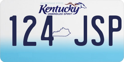 KY license plate 124JSP
