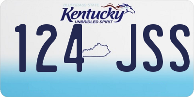KY license plate 124JSS