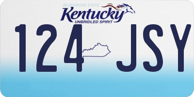 KY license plate 124JSY