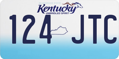 KY license plate 124JTC