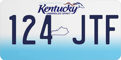 KY license plate 124JTF
