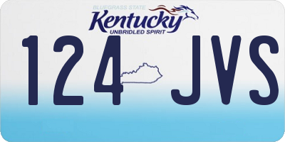 KY license plate 124JVS