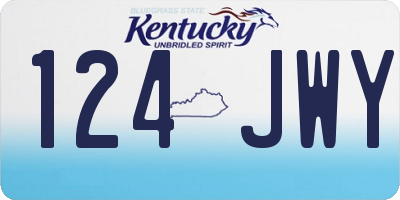 KY license plate 124JWY