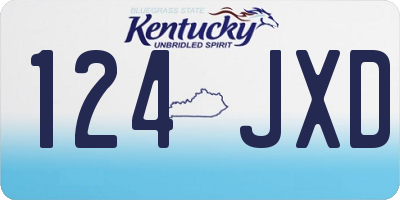 KY license plate 124JXD