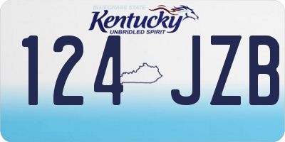 KY license plate 124JZB