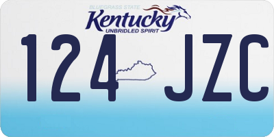 KY license plate 124JZC
