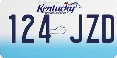 KY license plate 124JZD
