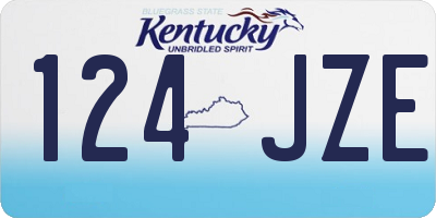 KY license plate 124JZE