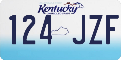 KY license plate 124JZF