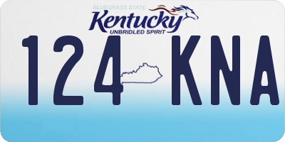 KY license plate 124KNA