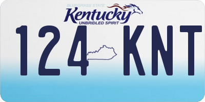 KY license plate 124KNT