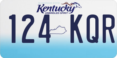 KY license plate 124KQR