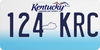 KY license plate 124KRC