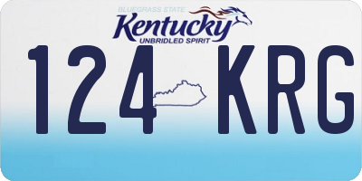 KY license plate 124KRG