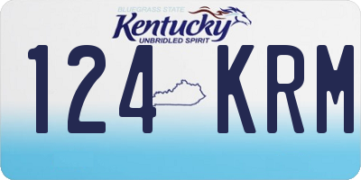 KY license plate 124KRM