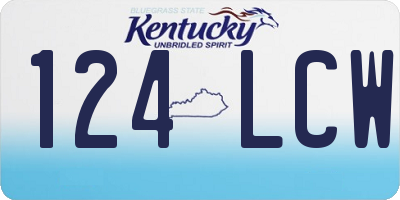 KY license plate 124LCW