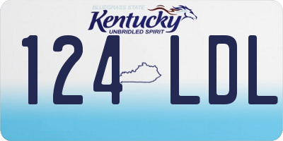 KY license plate 124LDL