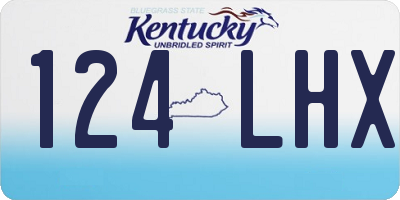 KY license plate 124LHX